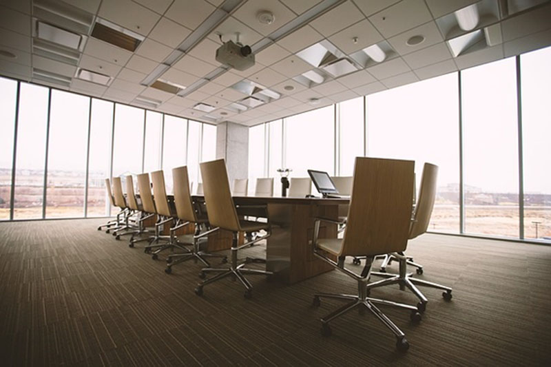 A conference room in an office, representing the best job opportunities in Florida.