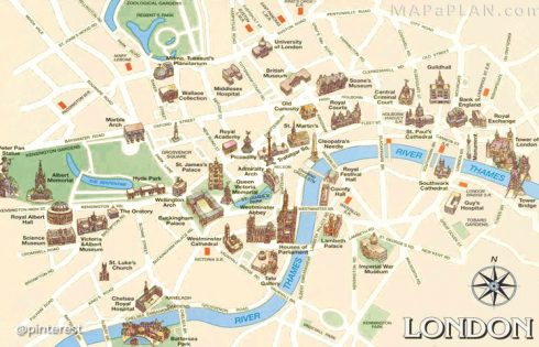 London Tourist Attractions Map